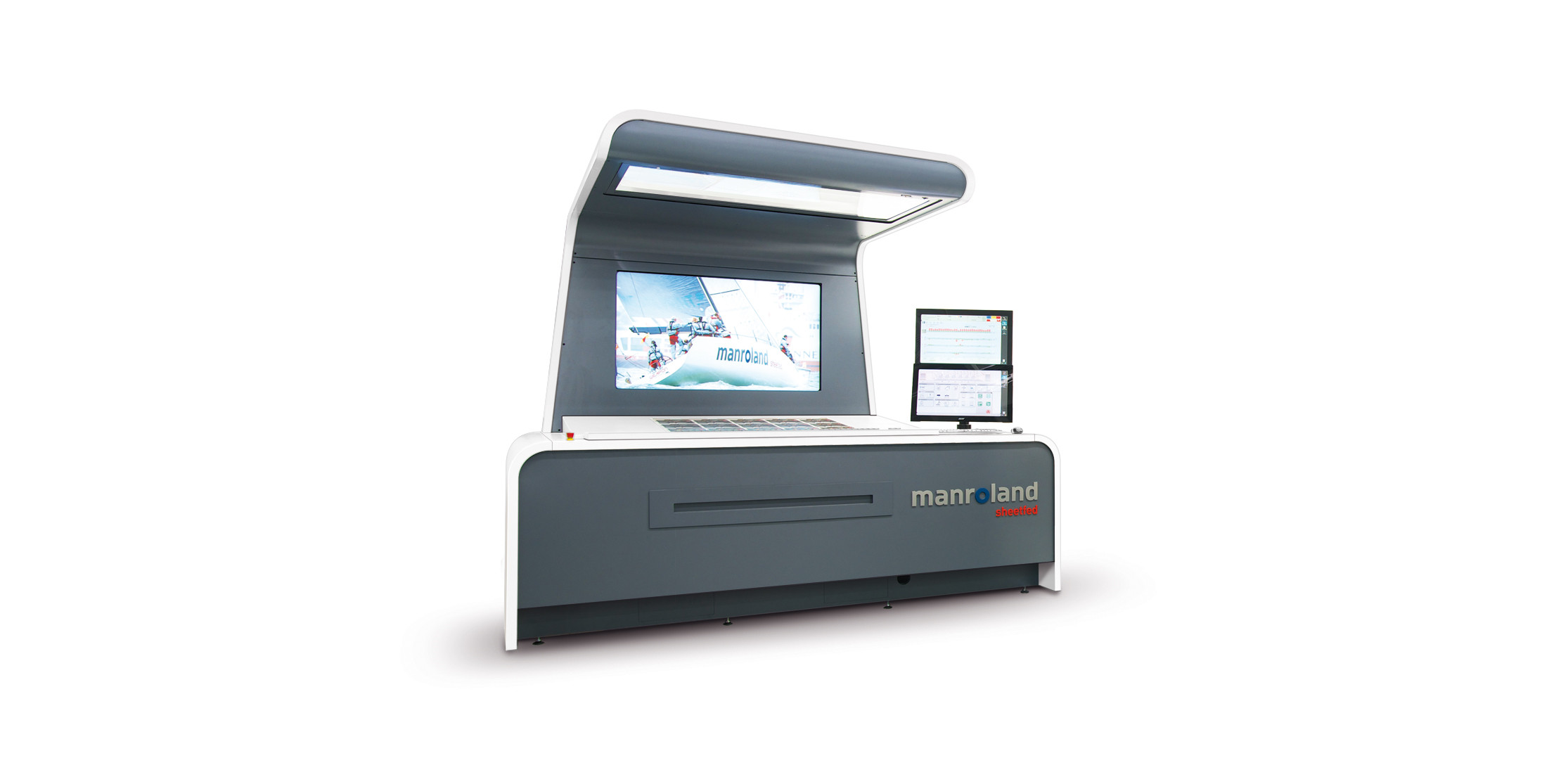 Roland 700 Evolution - Leitstand, Druckmaschine
