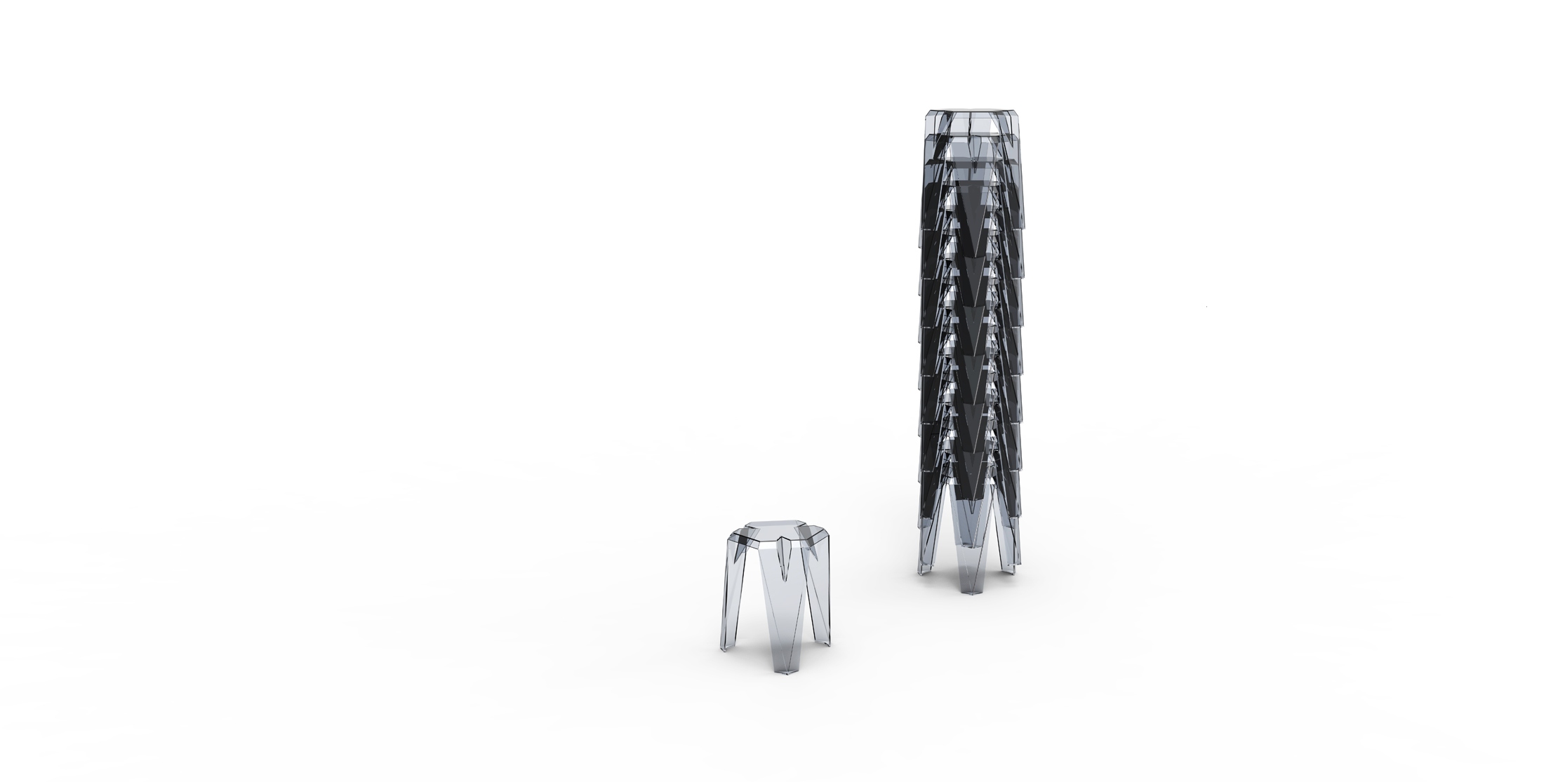 Statics - stapelbarer Hocker